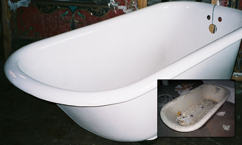 A bathtub after resurfacing